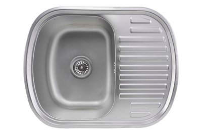 Кухонна мийка з нержавіючої сталі Platinum САТИН 6349 (0,8/180 мм) 11519 фото