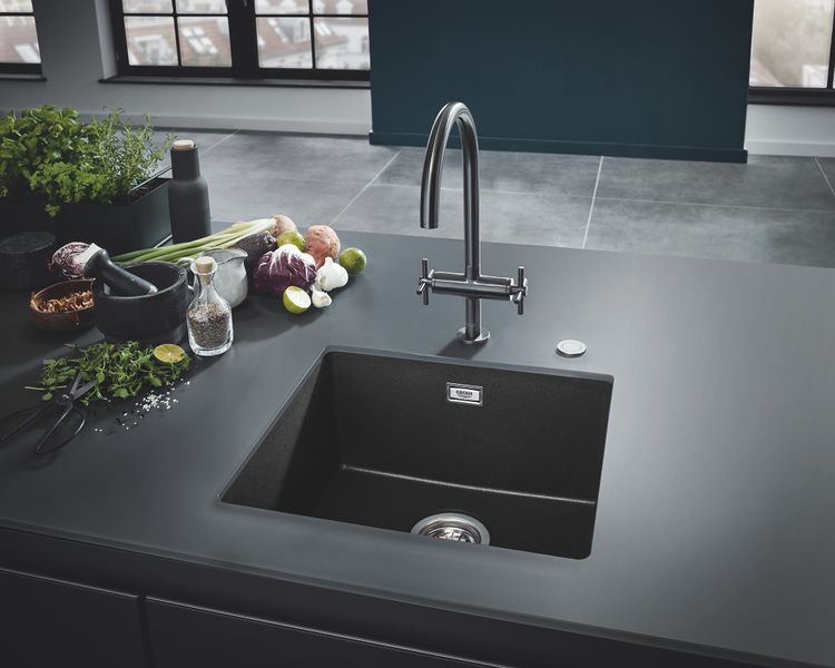 Мийка для кухні 457 x 406 мм, Granite Black (31653AP0) 31653AP0 фото