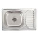 Кухонна мийка з нержавіючої сталі Platinum ДЕКОР 6642 (0,8/180 мм) 11604 фото 1