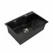 Кухонна мийка Platinum Handmade PVD 650х430х220 чорна (товщина 3,0/1,5 корзина та дозатор в комплекті) 23624 фото 3