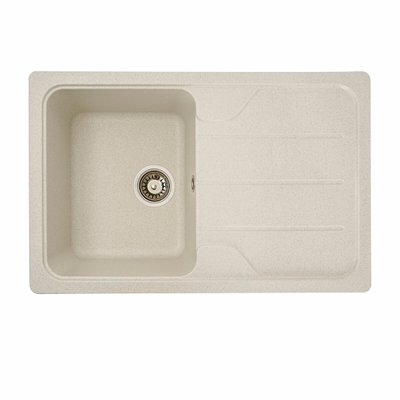 Гранітна мийка для кухні Platinum 7850 VERONA матова Біла в крапку 3556 фото