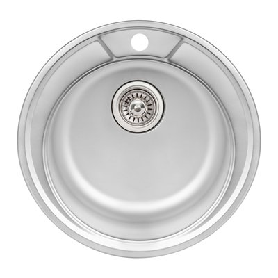 Кухонна мийка Qtap D490 0,8 мм Satin (QTD490SAT08) SD00040973 фото