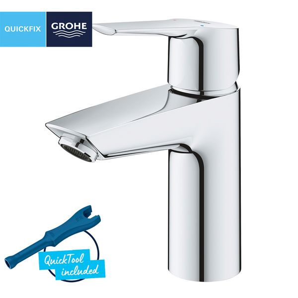 Смеситель для раковины Grohe QuickFix Start S-Size 23550002 с донным клапаном CV030579 фото