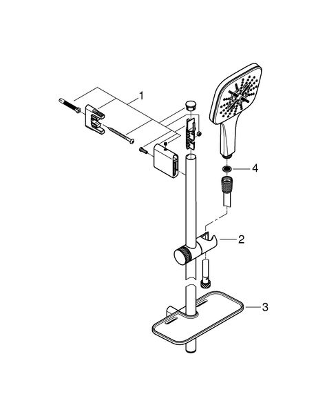 Rainshower SmartActive Cube 130 Душовий гарнітур, 3 режими струменю (26586000) 26586000 фото