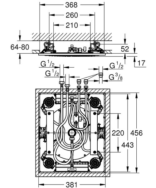 Rainshower F-Series 15" Верхній душ з 3 режимами (27939001) 27939001 фото