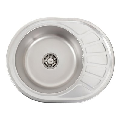 Кухонна мийка з нержавіючої сталі Platinum ДЕКОР 5745 (0,8/180 мм) 11640 фото