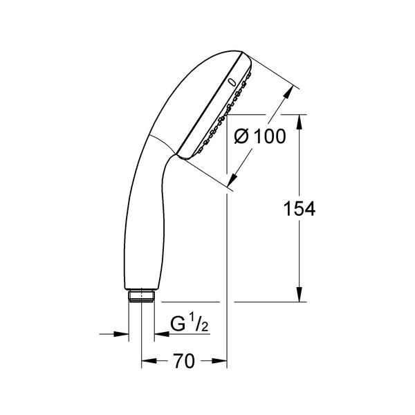 Лійка для ручного душу Grohe New Tempesta 100 26161001 CV030533 фото